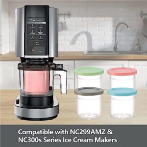 Creami Containers, for Ninja Pints, Ice Cream Pints Cup Dishwasher Safe,Leak Proof Compatible NC301 NC300 NC299AMZ Series Ice Cream Maker