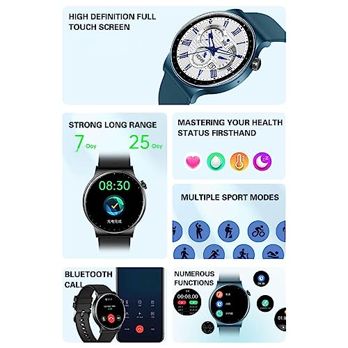 Smart Watch for iOS and Android, Fitness Trackers with Heart Rate Supervisor, Bluetooth Call Receive/Dial, Multiple Sports Modes, IP67 Waterproof Fitness Watch for Women Men