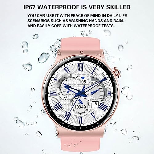 Smart Watch for iOS and Android, Fitness Trackers with Heart Rate Supervisor, Bluetooth Call Receive/Dial, Multiple Sports Modes, IP67 Waterproof Fitness Watch for Women Men