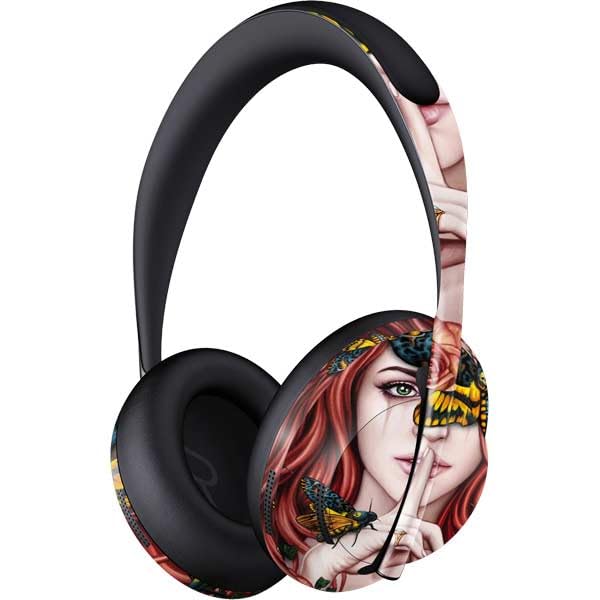 Skinit Decal Audio Skin Compatible with Bose Noise Cancelling Headphones 700 - Sarah Richter Gothic Woman and Death Moth Butterflies by Sarah Richter Design