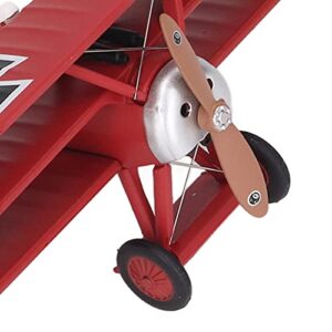 DAUERHAFT Aircraft Fighter Model, Red Fluent Lines Stand Accessories Die Cast Fighter Model Decorative Ornaments Simulation for Aviation Enthusiasts for Office