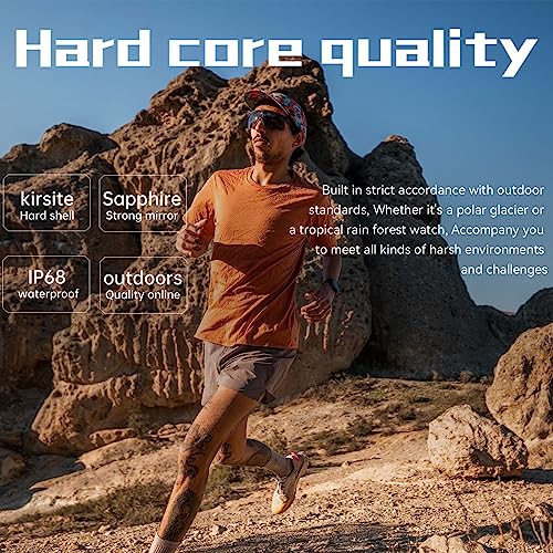 WATCHSDV Smart Watch for Men Bluetooth Call (Answer/Make Call) IP68 Waterproof Women's Men's Fitness Watch Heart Rate Blood Oxygen Sleep Monitor Military Watch and Activity Tracker for Android iPhone