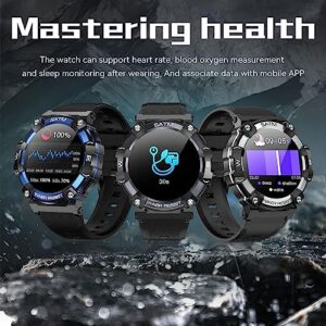 WATCHSDV Smart Watch for Men Bluetooth Call (Answer/Make Call) IP68 Waterproof Women's Men's Fitness Watch Heart Rate Blood Oxygen Sleep Monitor Military Watch and Activity Tracker for Android iPhone