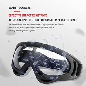 immoono 10 Packs Motorcycle Accessories, 5PCS Dirt Bike Ski Goggles Dustproof Windproof Safety Glasses and 5PCS Face Masks, Reflective Face Mask