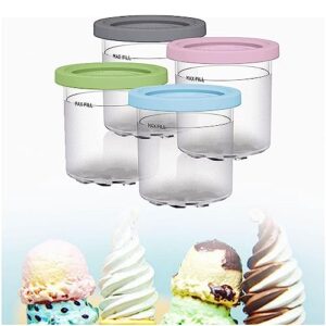 creami pints and lids, for ninja creami pint, pint ice cream containers dishwasher safe,leak proof for nc301 nc300 nc299am series ice cream maker