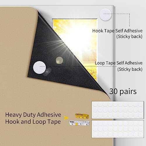 AJAZZ Portable Blackout Shades 100% Blackout Curtains for Bedroom Small Window Curtains no Light Kitchen Windows Insulated for Nursery for Baby Travel Total Blackout Curtains