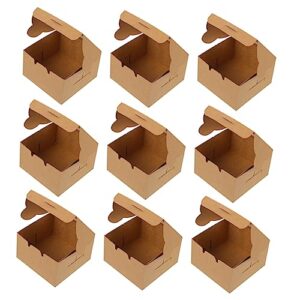 solustre 30pcs packaging boxes cake box mini cake boxes mini cake containers mini treat boxes christmas eve box packaging box with window cookie exchange boxes kraft paper cake case biscuit