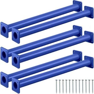 set of 6 monkey bars ladder rungs playground sets for backyards steel swing set accessories playground equipment outdoor climbing kits for children outdoor indoor playroom supplies (blue,16.5 inch)