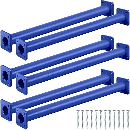 Set of 6 Monkey Bars Ladder Rungs Playground Sets for Backyards Steel Swing Set Accessories Playground Equipment Outdoor Climbing Kits for Children Outdoor Indoor Playroom Supplies (Blue,16.5 Inch)