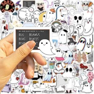 100PCS Cartoon Cute Ghost Stickers Cute Packaging Colorful Waterproof Stickers Vinyl Art Stickers for Water Bottles,Skateboards Guitars Helmets Laptops,and for Teenagers Girls,Boys Gift