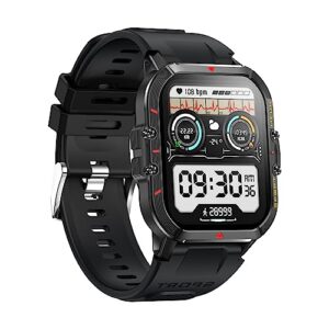 Tinwoo Smart Watch for Men Women Bluetooth Call (Answer/Dial Calls) One-Key Connection Blood Oxygen IP68 100+ Sport Modes Rugged Tactical Outdoor Smart Watches for Android and iPhone