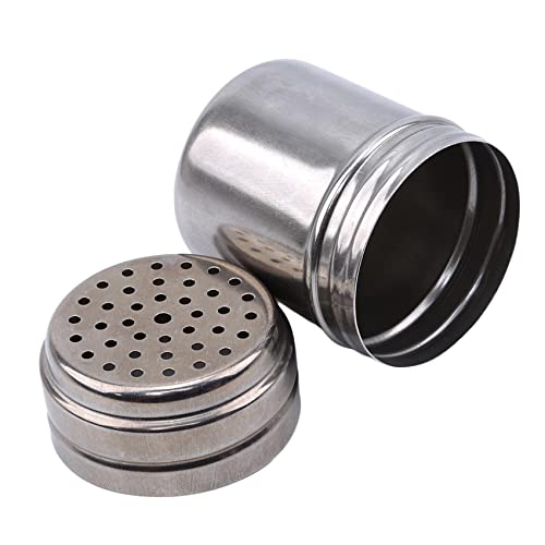 SOURBA Silver Spice Jar Seasoning Bottle Multi-Purpose Household Stainless Steel Salt Pepper Shaker for Seasonings