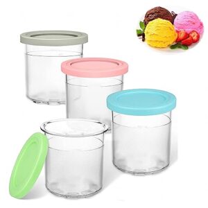 creami pints, for ninja kitchen creami, ice cream pints cup airtight and leaf-proof compatible nc301 nc300 nc299amz series ice cream maker