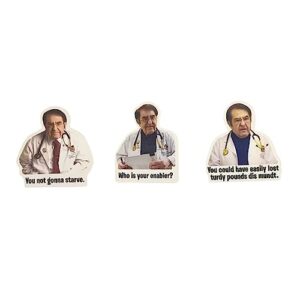 3pcs dr. now kitchen refrigerator magnets,dr. nowzaradan funny refrigerator magnet diet aid - you not gonna starve, kitchen accessories