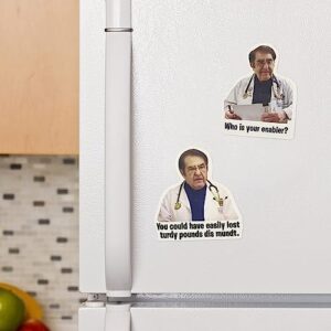 3pcs Dr. Now Kitchen Refrigerator Magnets,Dr. Nowzaradan Funny Refrigerator Magnet Diet Aid - You Not Gonna Starve, Kitchen Accessories