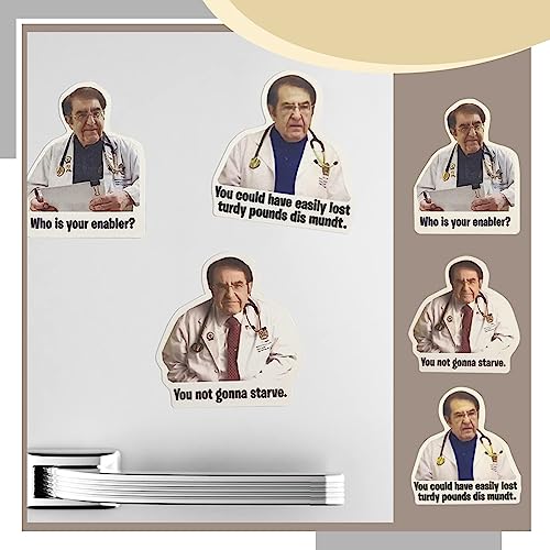 3pcs Dr. Now Kitchen Refrigerator Magnets,Dr. Nowzaradan Funny Refrigerator Magnet Diet Aid - You Not Gonna Starve, Kitchen Accessories