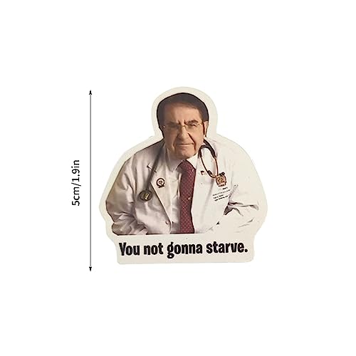 3pcs Dr. Now Kitchen Refrigerator Magnets,Dr. Nowzaradan Funny Refrigerator Magnet Diet Aid - You Not Gonna Starve, Kitchen Accessories