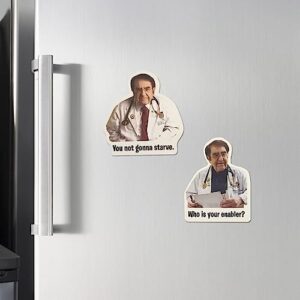 3pcs Dr. Now Kitchen Refrigerator Magnets,Dr. Nowzaradan Funny Refrigerator Magnet Diet Aid - You Not Gonna Starve, Kitchen Accessories