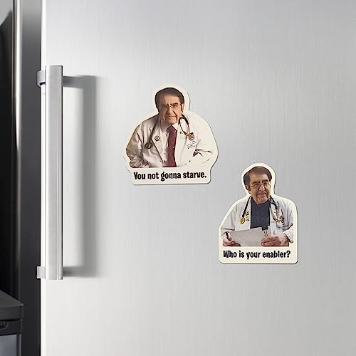 3pcs Dr. Now Kitchen Refrigerator Magnets,Dr. Nowzaradan Funny Refrigerator Magnet Diet Aid - You Not Gonna Starve, Kitchen Accessories