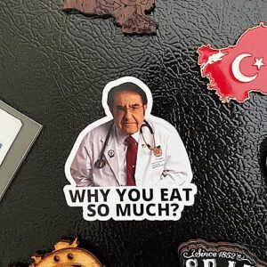 3pcs Dr. Now Kitchen Refrigerator Magnets,Dr. Nowzaradan Funny Refrigerator Magnet Diet Aid - You Not Gonna Starve, Kitchen Accessories