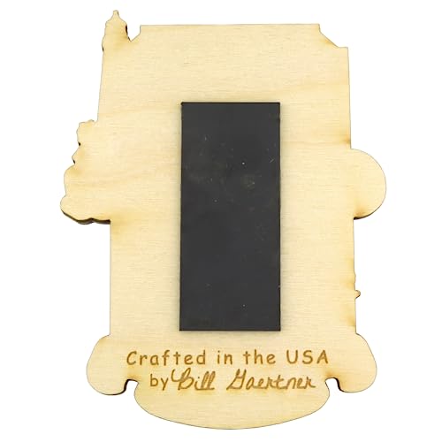 Wooden Georgia State Magnet, Laser Cut Accessory for Fridge, Cabinets, and Whiteboards, Road Trip Souvenir Gifts, 3.5 Inches