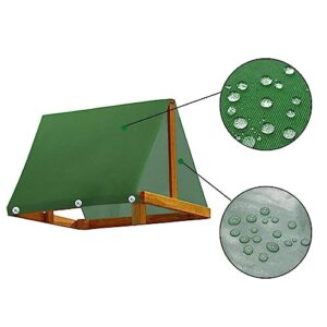 Gralara Kids Wooden Swingset Protection Cover, Backyard Playset Canopy Waterproof, with Mounting Screws, Reusable 90" x 43" Swing Set Replacement Tarp, Green