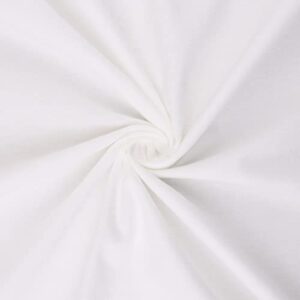 Mook Fabrics Flannel Solid, White 15 Yard Bolt