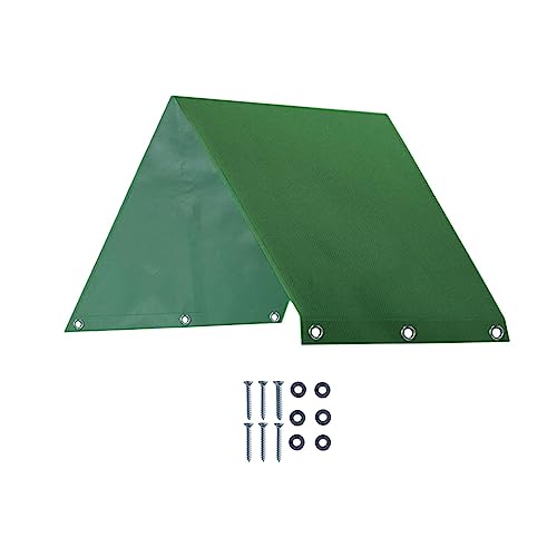 Backyard Playset Canopy Kids Wooden Swingset Protection Cover Dustproof Reusable Waterproof 228x109cm Windproof Playground Roof, Green