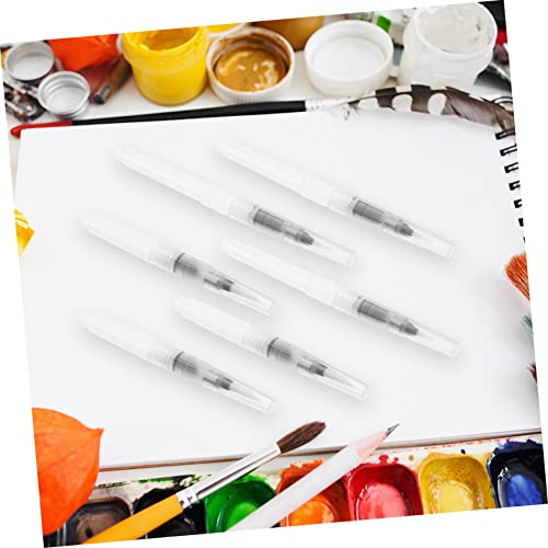 6pcs Travel Set Bulk Pencils Paint Brushes Set Water Coloring Brush Pen Water Coloring Brush Pens Watercolor Brush Pen Filling Writing Brush Brush Set Water Brush Watercolor Pens