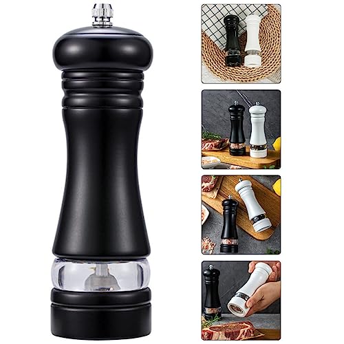 UPKOCH Wood Salt and Pepper Mill Manual Pepper Shakers Refillable Spices with Adjustable Coarseness Hand Grind Peppercorns Grinding Tool for Coffee Bean Black