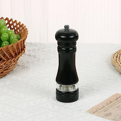 UPKOCH Wood Salt and Pepper Mill Manual Pepper Shakers Refillable Spices with Adjustable Coarseness Hand Grind Peppercorns Grinding Tool for Coffee Bean Black