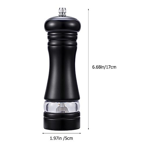 UPKOCH Wood Salt and Pepper Mill Manual Pepper Shakers Refillable Spices with Adjustable Coarseness Hand Grind Peppercorns Grinding Tool for Coffee Bean Black