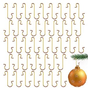 100 pack ornaments hooks, christmas ornament hooks, hooks for christmas ornaments, christmas tree hooks for ornaments, ornaments hooks for christmas trees, christmas tree decoration hangers, gold