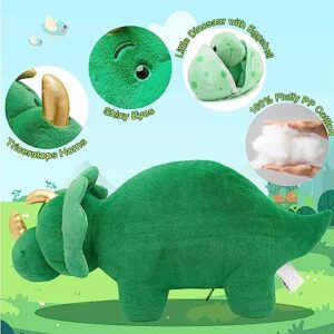 Ezuwail Triceratops Stuffed Animals with Babies, 7 Pack, 22 inch Dinosaur Plush Toys, Large Green Triceratops with 3 Eggs, 3 Baby Dino Plushie Inside