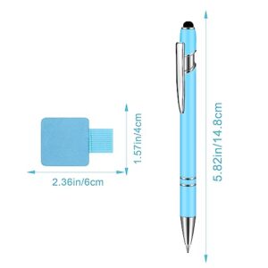 Discring 8 PCS Ballpoint Pen & 4 Pen Clips - High Precision Colorful Metallic Ballpoint Pen with Anti-Scratch Stylus Tip