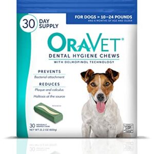 Nordic Pure 18x25x1 MERV 12 Pleated AC Furnace Air Filters 3 Pack & ORAVET Dental Chews for Dogs, Oral Care and Hygiene Chews (Small Dogs, 10-24 lbs.) Blue Pouch, 30 Count