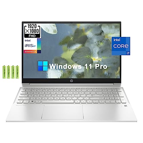 HP 2023 Pavilion 15 Business Laptop[Windows 11 Pro], 15.6 FHD Display, 13th Gen Intel 10-Core i7-1355U, 64GB RAM, 2TB PCIe SSD, Intel Iris Xe Graphics, Numeric Pad, Wi-Fi 6, HDMI, w/Battery