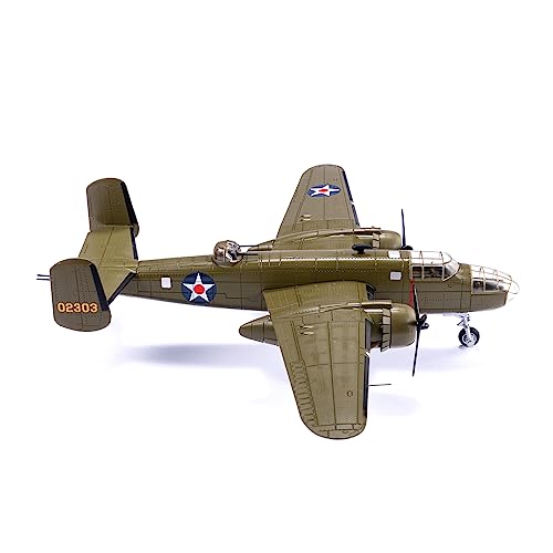 NUOTIE B-25B Mitchell Tokyo Raid 1/72 Bomber Metal Model Kits with Stand WWII Diecast Alloy Airplane Combat Plane Prebuild Military Aircraft Collection(Wispper)