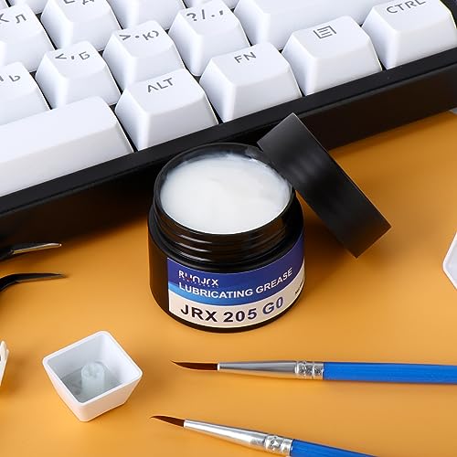 YIMAGUJRX RUNJRX Keyboard Lube Kit JRX 205G0 0.53oz/15g for Mechanical Keyboard Switch Lube, Keyboard Tools with Keycap Puller,Switch Puller,Tweezers(6 Pcs)