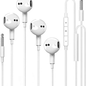 2 Pack Apple Earbuds [Apple MFi Certified] Earphones Wired with Microphone for 3.5mm iPhone Headphones (Built-in Microphone & Volume Control) Compatible with iPhone, iPad, iPod,Computer, MP3/4,Android