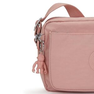 Kipling Women’s Abanu Medium Crossbody Bag, Lightweight, Adjustable Nylon Waist Pack with Multi-Compartment Zip Pockets, Tender Rose