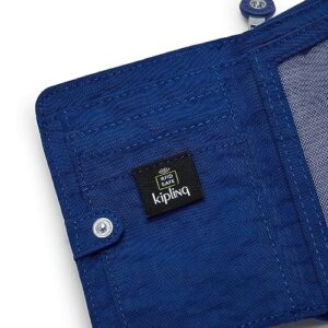 Kipling Women's Money Land, RFID Anti-Hacker Technology, Nylon Snap Wallet, Deep Sky Blue, 3.8''L x 5''H x 1''D