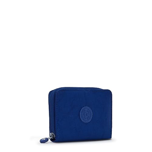 Kipling Women's Money Land, RFID Anti-Hacker Technology, Nylon Snap Wallet, Deep Sky Blue, 3.8''L x 5''H x 1''D