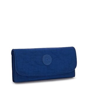 Kipling Women's Money Land, RFID Anti-Hacker Technology, Nylon Snap Wallet, Deep Sky Blue, 7.3''L x 4''H x 1.3''D