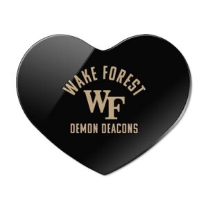 wake forest university demon deacons logo heart acrylic fridge refrigerator magnet