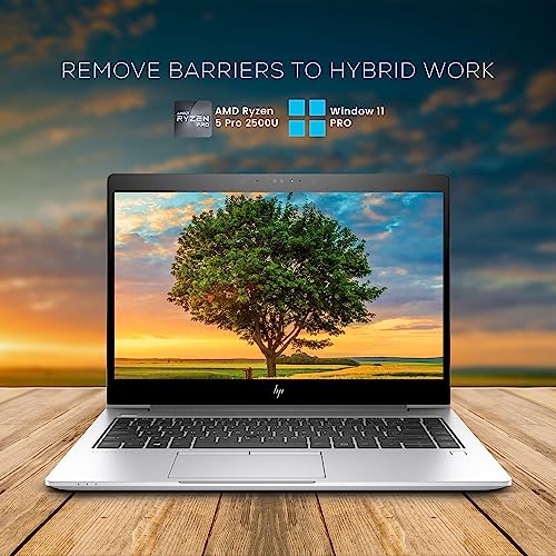 HP EliteBook 745 G5 14" Diagonal FHD Display LED Laptop PC, AMD PRO Ryzen-Series Processor, 16GB DDR4 Ram, 256GB SSD Drive, Web Camera, USB Type C, HDMI, Windows 11 Pro (Renewed)