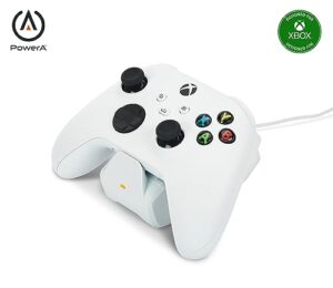 powera solo charging stand for xbox series x|s - white, works with xbox one, charging station for xbox wireless controller, officially licensed