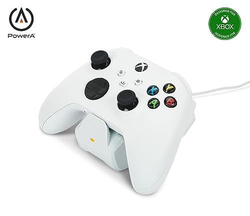 PowerA Solo Charging Stand for Xbox Series X|S - White, works with Xbox One, charging Station for Xbox Wireless Controller, officially licensed