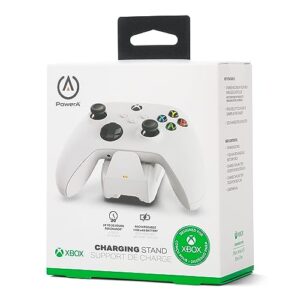 PowerA Solo Charging Stand for Xbox Series X|S - White, works with Xbox One, charging Station for Xbox Wireless Controller, officially licensed