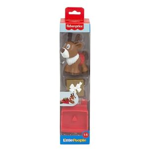 Fisher-Price Little People Holiday Figure Set; Reindeer, Sleigh & Present